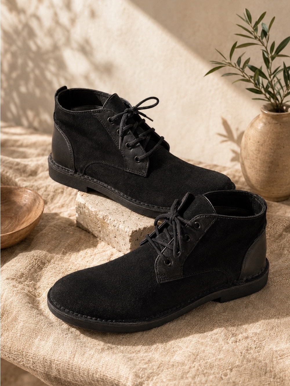 Black Chukka Boots for Men | Handcrafted in Kenya | Fall Boots